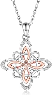 Witches Knot Necklace Sterling Silver Nudo de Bruja Plata 925 Original Wicca Pendant Jewelry Gifts for Women Girls
