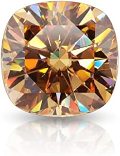 Loose Moissanite 160 Carat, Champagne Color Diamond, VVS1 Clarity, Cushion Cut Brilliant Gemstone for Making Engagement/Wedding/Ring/Jewelry/Pendant/Necklaces Handmade