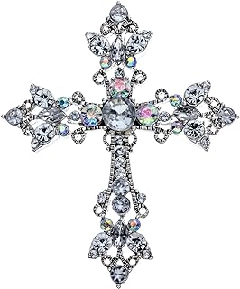 Christian Cross Pin for Women Sparkling Cross Brooch