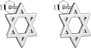 Stainless Steel Star of David Stud Earrings