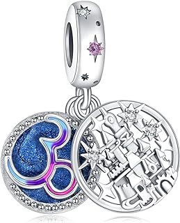 H.ZHENYUE S925 Sterling Silver Charm Pendant Dangle Beads Magic Hat for Bracelet Necklace for Women Girls Gifts