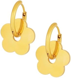 Sacina Hippie Daisy Hoop Earrings, Flower Earrings, Floral Earrings, 70s Earrings, 60s Earrings, Y2k Earrings, Christmas Jewelry Gifts for Women