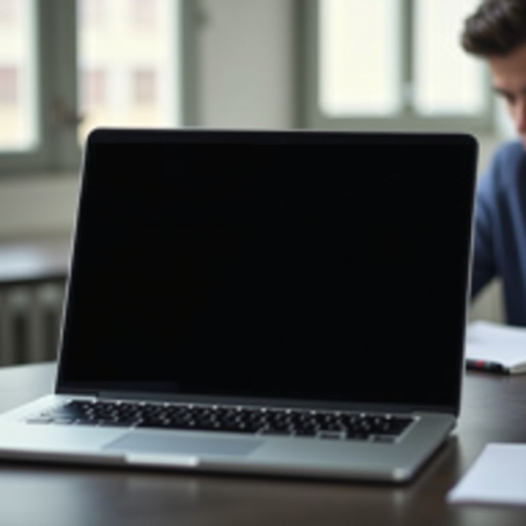 bildschirm beim laptop bleibt schwarz