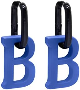 Gold Alloy B Initial Dangle Earrings with French Wire Back for Women and Teen Girls - Drop Design