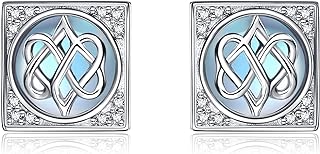 HUKKUN Playful Sterling Silver Stud Earrings - Cute Dolphin, Moon & Star, Koala, Pumpkin Designs with Secure Push-Back Closure - Hypoallergenic Jewelry Gift for Girls and Women