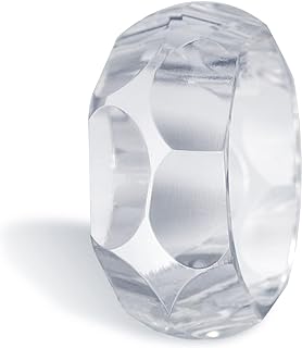 Diaphanous Charisma - Chunky, Clear Acrylic Bracelet Set, Black and White Bracelet Set for Women | Jewelry Gift (2.6 Inches)