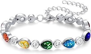AddBili Anklet AND Bracelet 2in1 sparkly Rainbow Bracelet DropS Bracelet Rainbow gifts for women