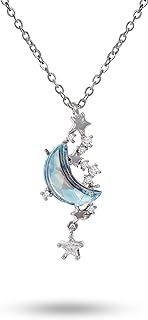 Sacina Boho Crescent Moon Star Necklace, Moon Necklace, Star Necklace, Boho Necklace, Gothic Necklace, Christmas New Year Jewelry Gift for Women