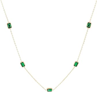 Lobster Clasp Cubic Zirconia Choker Necklace with C-Link Chain for Women, Dainty Gold-Plated Titanium Steel, Boho Layered Trendy Jewelry