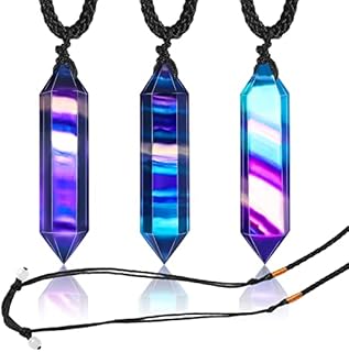 Kingdder Labradorite Dragon Crystal Necklace Natural Labradorite Pendant Wrap Braid Labradorite Crystal Chakra Necklace Dragon Rainbow Necklace for Women Men