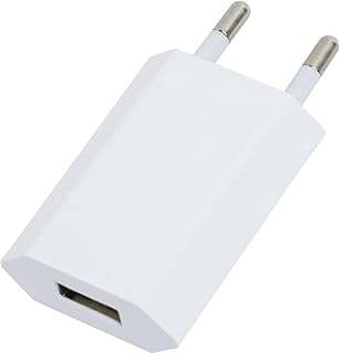 Chargeur Universel EuAcesry pour Voyageurs avec Connexion USB, Adaptateur Secteur 5V/1A, Compact et Sécurisé, idéal pour Téléphones, Smartwatches et Écouteurs