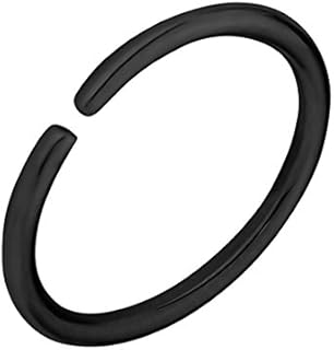 18G Seamless Stainless Steel Nose Ring with Titanium IP Plating for Unisex, Comfort Round Ends Design, Versatile for Nose & Cartilage Piercings, 8mm Diameter