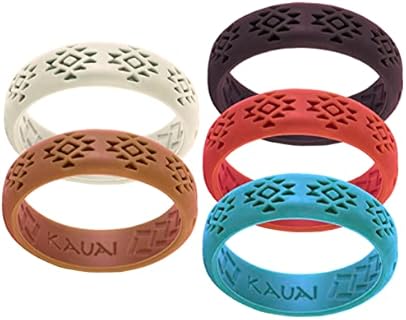 KAUAI Silicone Wedding Rings for Men. Elegant. Timeless. Leading Brand for Comfort & Design in Mens Bands. Active Crossfit Workout Gym Band. Classic Unisex Couples Ring