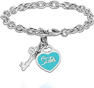 Ruirenan Inspirational Bracelets for Women Daughter Engraved Charm Heart Pendant Gifts for Mom Sister Teen Girls Grandma Friends Her Birthday Christmas Mother's Day Gifts