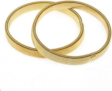 Spring Ring Clasp Alloy Bangle Bracelets for Fashion-forward Individuals, Simple Sleeved Shirt Accessories by Colorful Bling