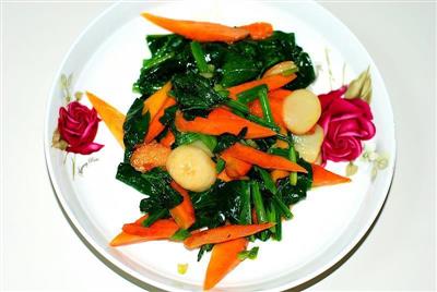 菠菜胡萝卜好吃又简单的做法