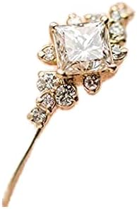 Vintage Gold CZ Ring 14k Gold Plated Engagement Ring Diamond Wedding Ring Band for Women