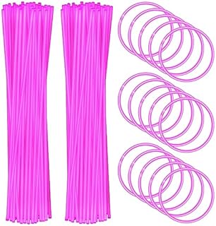 Cable Clasp Glow-In-The-Dark Deekin Crystal Necklace with 200 Plastic Gems for Party Fun - 22 Inch Length Design