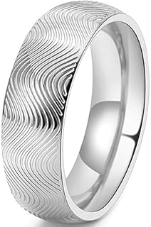 Jude Jewelers 7mm Stainless Steel Ocean Wave Style Holiday Summer Beach Wedding Band Ring