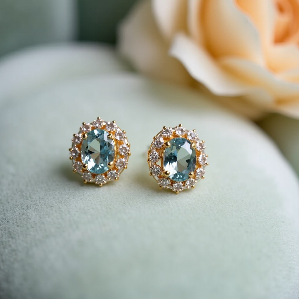Goldohrringe mit Aquamarin: Zeitloser Schmuck