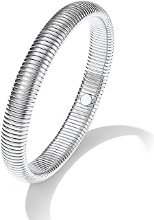 GoldChic Jewelry Stainless Steel Stretch Link Chain Bracelet for Women, Flexible Wide Gold Wristband Bangle Bracelets, 10mm, 16mm, 20mm