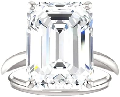 Siyaa Gems 10 CT Emerald Infinity Accent Engagement Ring Wedding Eternity Band Solitaire Silver Jewelry Halo Anniversary Praise Ring Gift