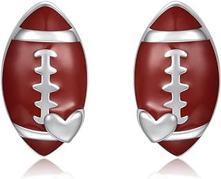 Baseball Volleyball Football Basketball Stud Earrings Softball Mom Ear Studs Sterling Silver Sports Lover Jewelry for Women Girls