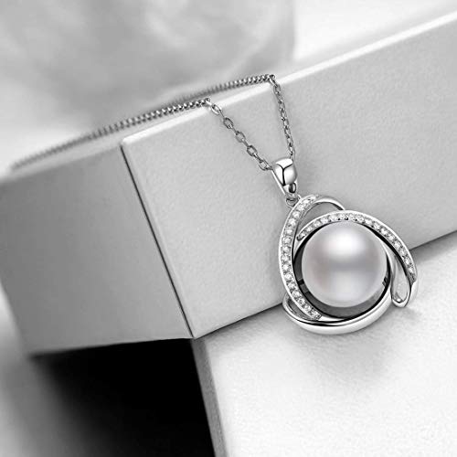 Fine Jewelry Gifts for Women 925 Sterling Silver Freshwater Cultured White Pearl Pendant Necklace