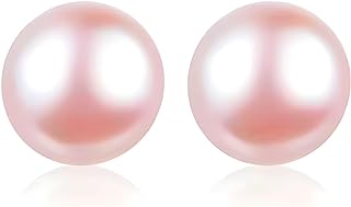 S999 Sterling Silver Freshwater Real Pearl Stud Earrings,Hypoallergenic Earrings Studs,Pearl Earrings for Women.