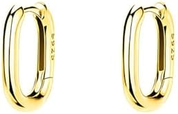 Tiny Silver Hoop Earrings, Hypoallergenic Small U Hoop Earrings, Minimalist Mini Huggie Earrings for Women Teen Girls Jewelry Gifts Silver/Gold