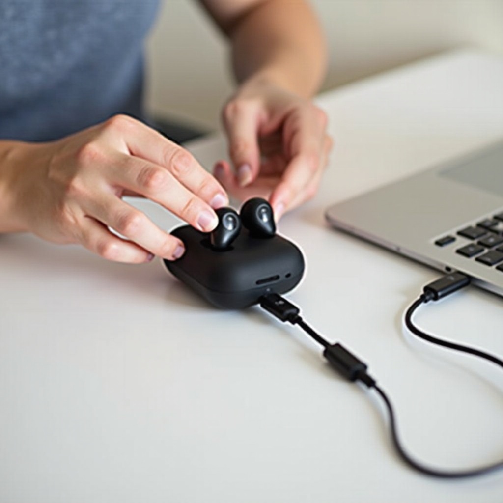 cargar auriculares sin estuche