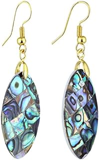 TUMBEELLUWA Sea Shell/Abalone Shell Hook Dangle Drop Earrings for Women