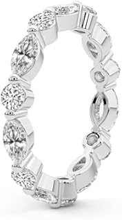 FRIENDLY DIAMONDS 2-7 Carat Lab-Grown Diamond Eternity Ring for Moms | IGI Certified in 14K Gold or Platinum | FG-VS1-VS2 Quality