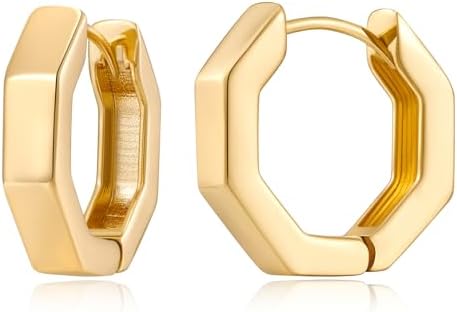 Gold Huggie Hoop Earrings for Women Everyday Fashion Jewelry