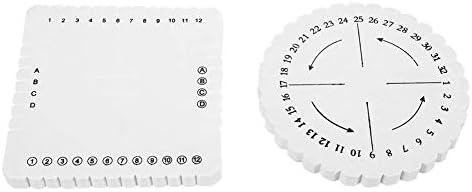 Duokon kumihimo Supplies, 2Pcs Round Square Kumihimo Disc rame Braided Cord String Bracelet Handmade Weaving Disk(Round and Square)