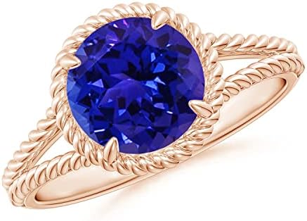 Angara's 14K Rose Gold Tanzanite Engagement Ring for Women – Perfect for Celebrating Life's Special Moments & Ideal Gift for Her Birthday or Anniversary