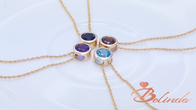 Womens 14K Yellow Gold Pendant Necklace Sparkly 7 mm Round Gemstone 1.48 Carats Swiss 18" Bezel Solitaire Classic Chain Fine Jewelry Gift for Wedding Anniversary