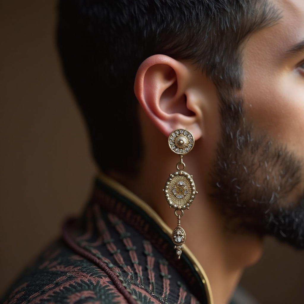 2 boucle d'oreille homme signification
