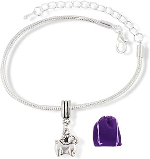 Dave The Bunny Goat Bracelet | Jewelry Ram Mountain Goat (Cartoonish) Snake Chain Charm Bracelet