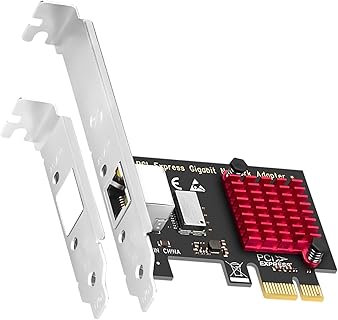 **Carte réseau PCIe Gigabit GLOTRENDS pour ordinateurs portables avec puce RTL8111H, port LAN RJ45, installation Plug & Play. Compatible Windows, Mac et Linux.**