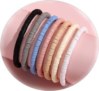 Long tiantian Clay Bead Bracelets for Women Preppy Heishi Bracelets Set Preppy Summer Jewelry Gifts Preppy Stuff for Teen Girls Women