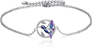 YFN Anklets Bracelet for Women Sterling Silver Butterfly Heart Tree Hummingbird Cardinal Anklet Charm Chain Bracelet Beach Foot Jewelry for Women Girls