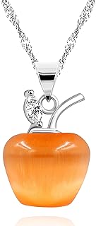 Uloveido Silver Plated Candy Apple Cubic Zirconia Pendant Necklace Earrings Jewelry for Women YL007