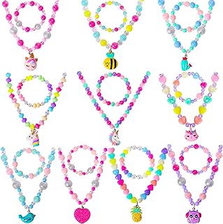 Unicorn Bead Bracelet with Lobster Clasp for Kids & Girls, Vibrant Animal & Nature-Themed Design, Perfect for Pretend Play & Parties