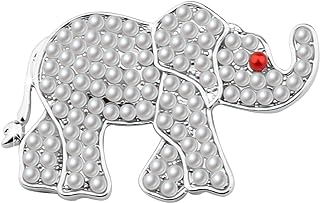 Chic Elephant Brooch Pin with Heart Design - Greek Sorority Alloy Jewelry Gift for Women