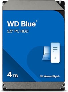 Western Digital Blue WD40EZAZ Disco Duro SATA 4TB, 6 GB/s de 3,5 pulgadas, compacto ideal para Sobremesas, Portátiles y Servidores, con Tecnología IntelliSeek y NoTouch Ramp