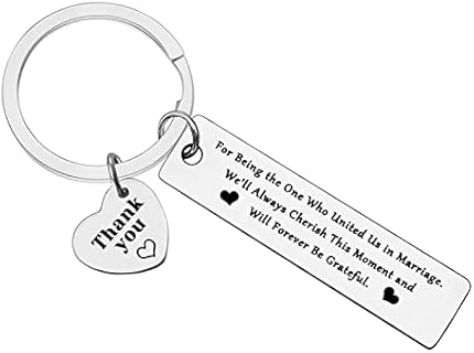 Xiahuyu Stainless Steel Key Wedding Rings with Heartfelt Engraving - Ideal for Wedding Officiants, Planners, and Guests - Durable, Hypoallergenic Bridal Party Appreciation Gifts from China