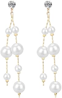 Silver Earings Fashion Sterling Silver Bling Design Long Dangle Drop Hypoallergenic & Nickel Free Stud Drop Dangle Earrings Jewelry for Girls Women