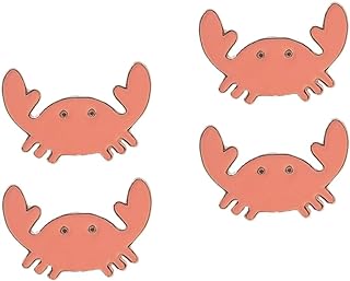 Adorainbow Alloy Vintage Crab Brooch Set - Durable Pink Enamel Pins for Women - Quirky Animal Design Shirt Badges