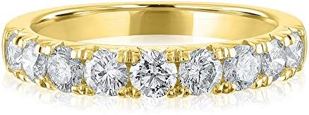 1ct Yellow Moissanite Engagement Ring with Cubic Zirconia, Customizable in 10k/14k/18k Yellow, Rose, or White Gold - Perfect for Anniversaries or Gifts
